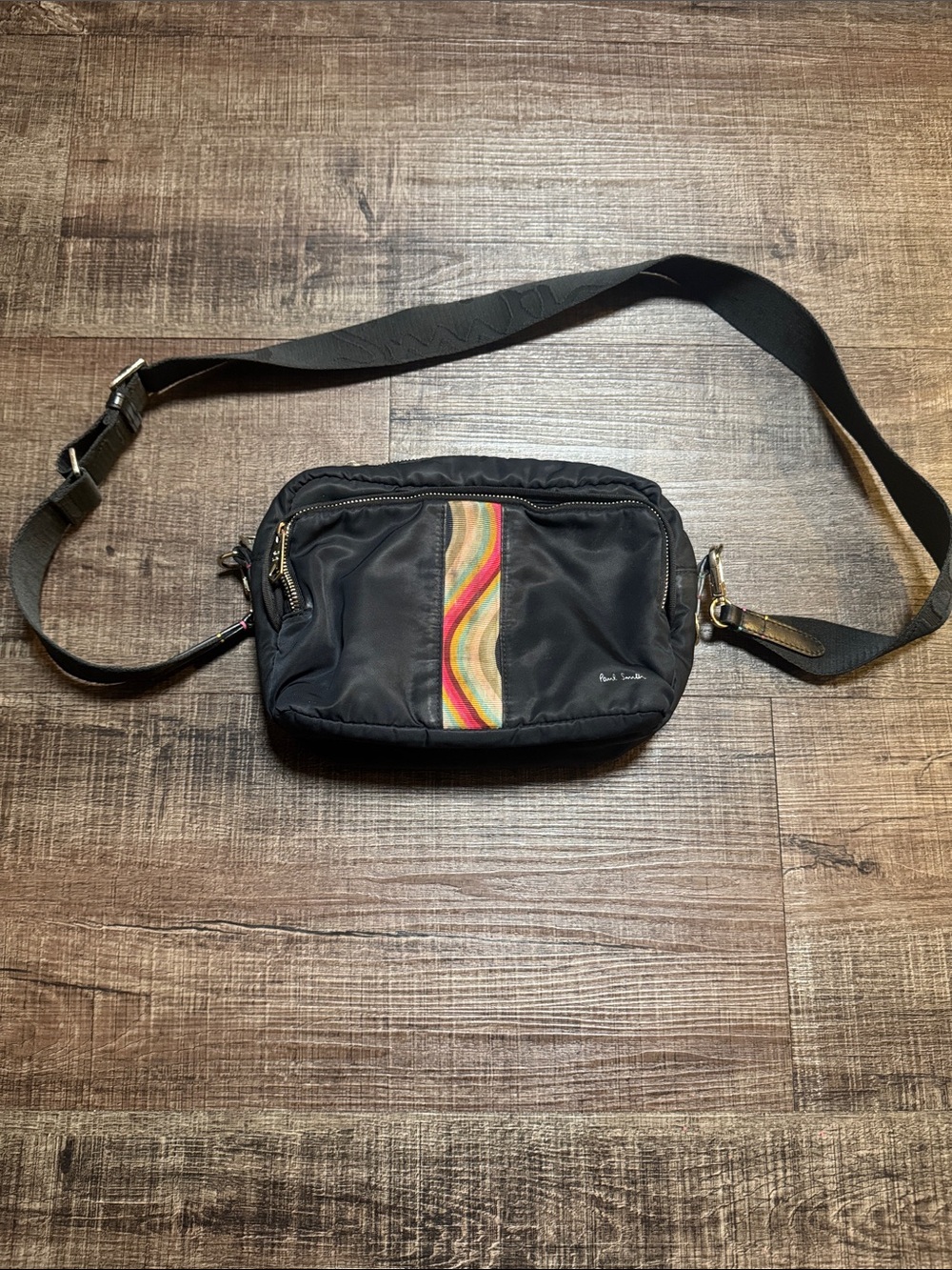 Paul Smith Nylon Swirl Grosgrain Trim Cross-body Bag
